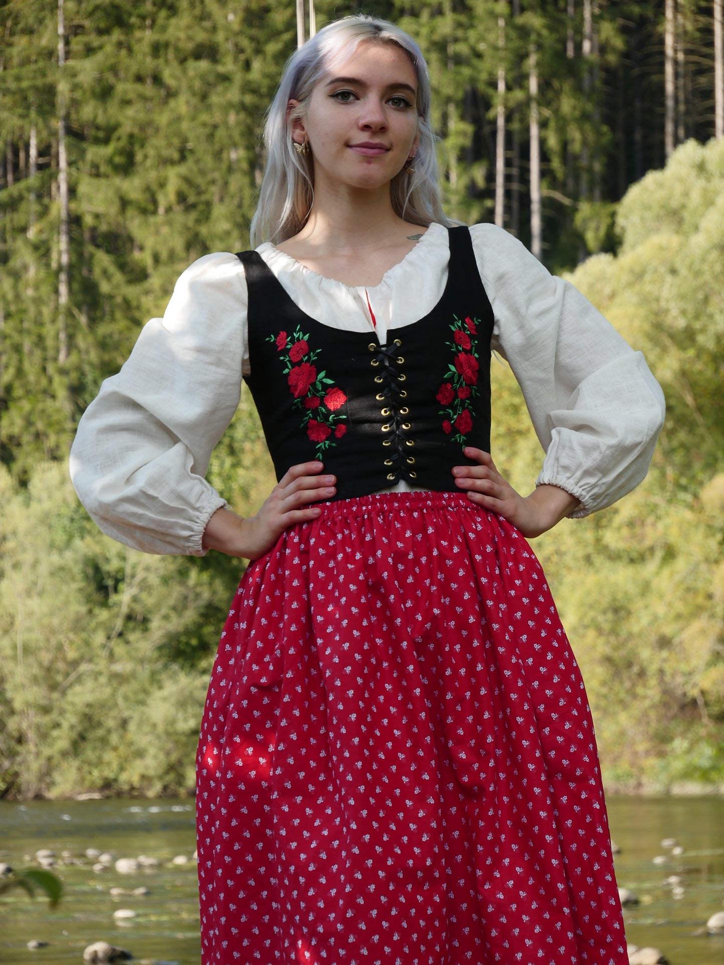 COTTON SET FLORAL FOLK