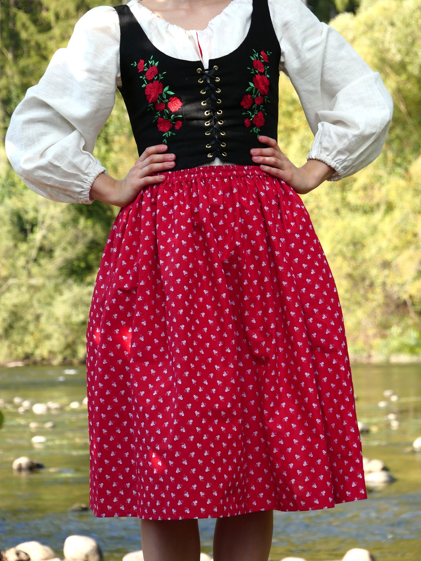COTTON SET FLORAL FOLK