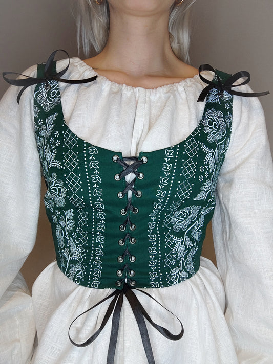 Folk Cotton Vest Bordura | Cottagecore Vest